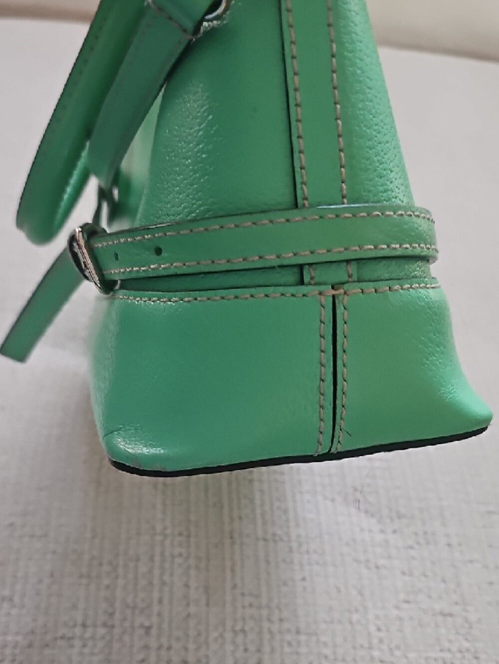 Kate Spade Green Structured Leather Satchel with Strap and Wallet - Picture 6 of 9